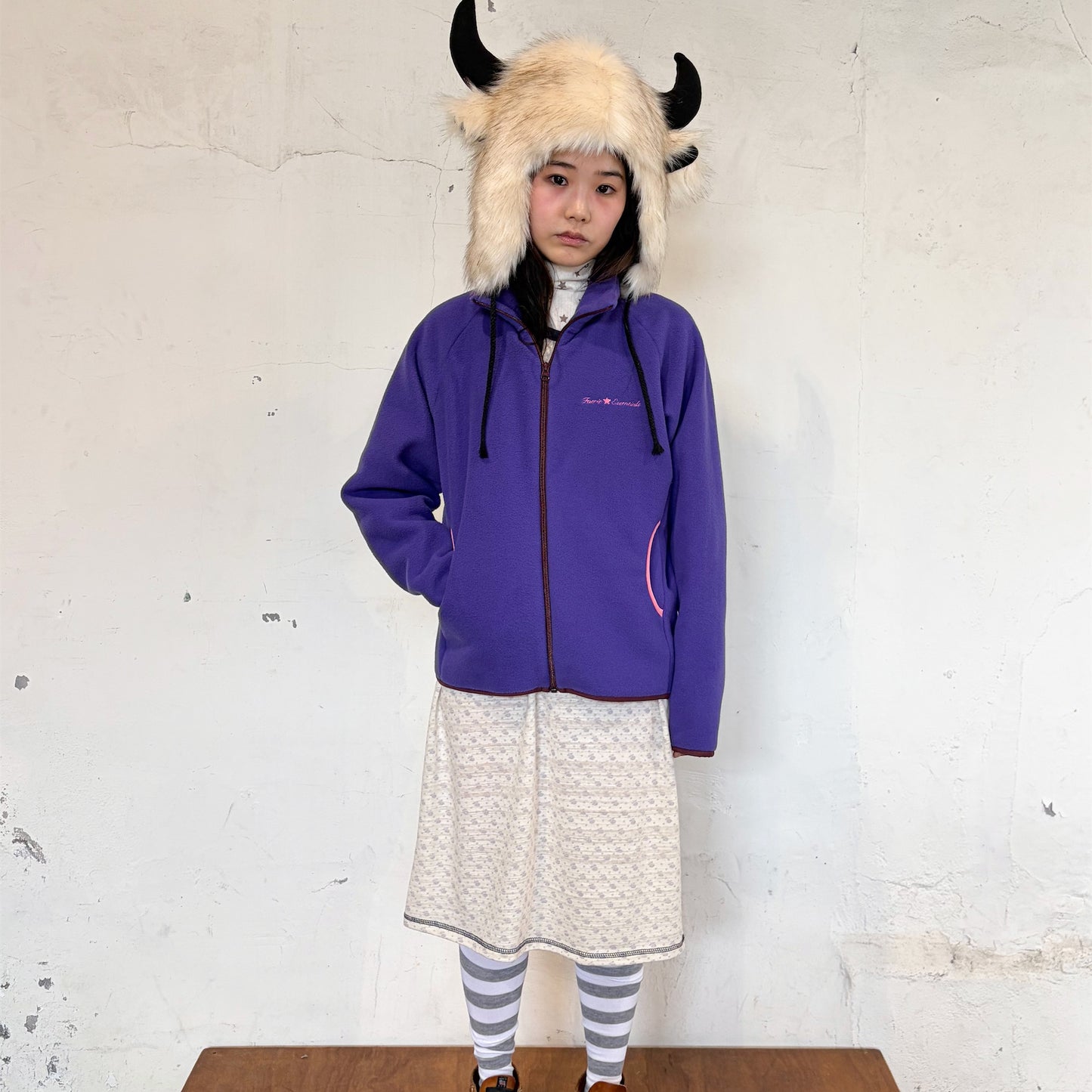 [F.E.E.S] flower rugby dress / ivory / フラワーラグビードレス