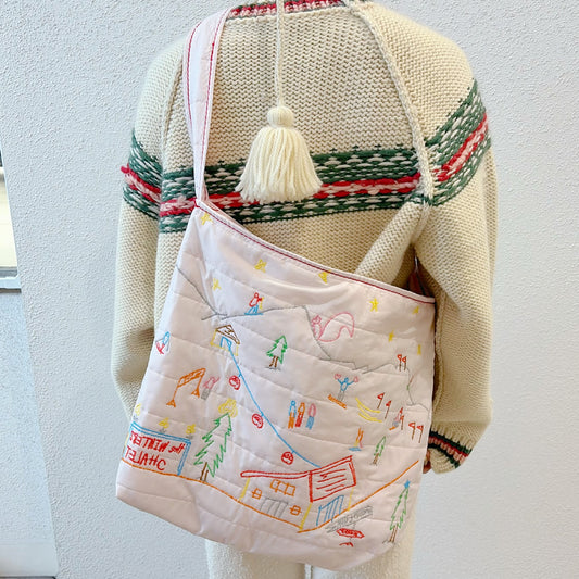 quilting shoulder bag / pale pink / キルティングショルダーバッグ