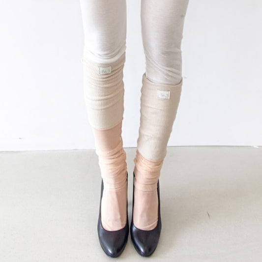 [fe.3] haze layer socks / beige / シースルーソックス