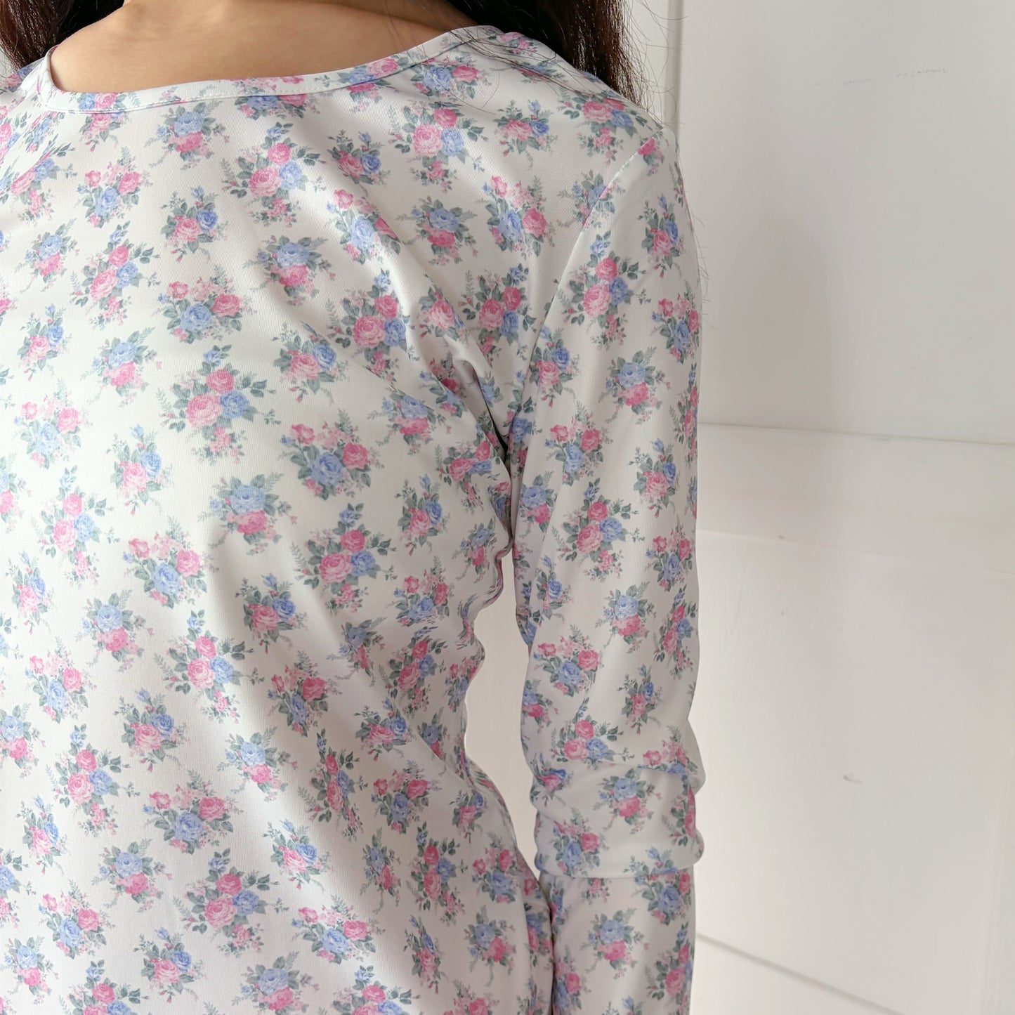FLOWER PRINT T / WHITE / フラワープリントトップ