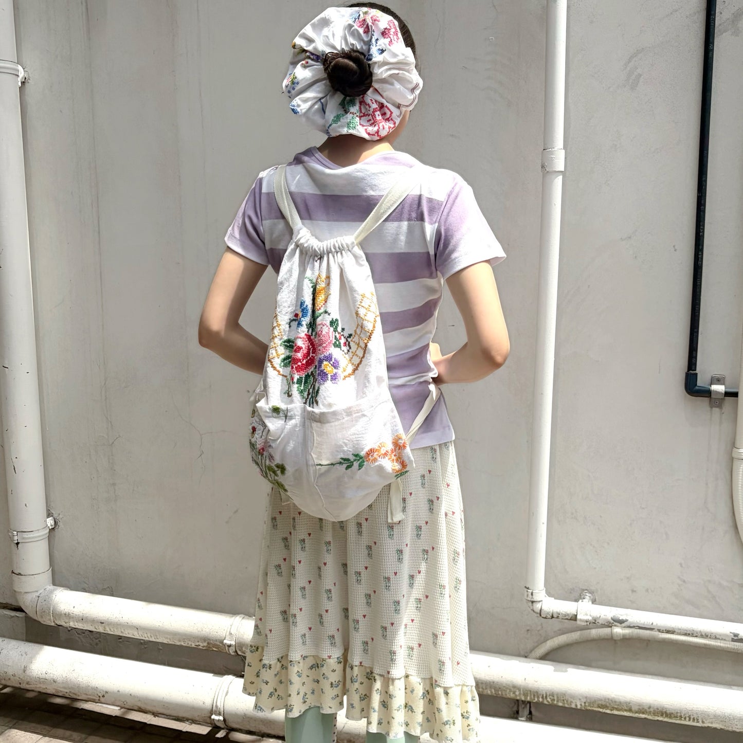 TABLECLOTH drawstring backpack / テーブルクロスバックパック
