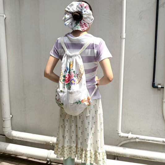 TABLECLOTH drawstring backpack / テーブルクロスバックパック