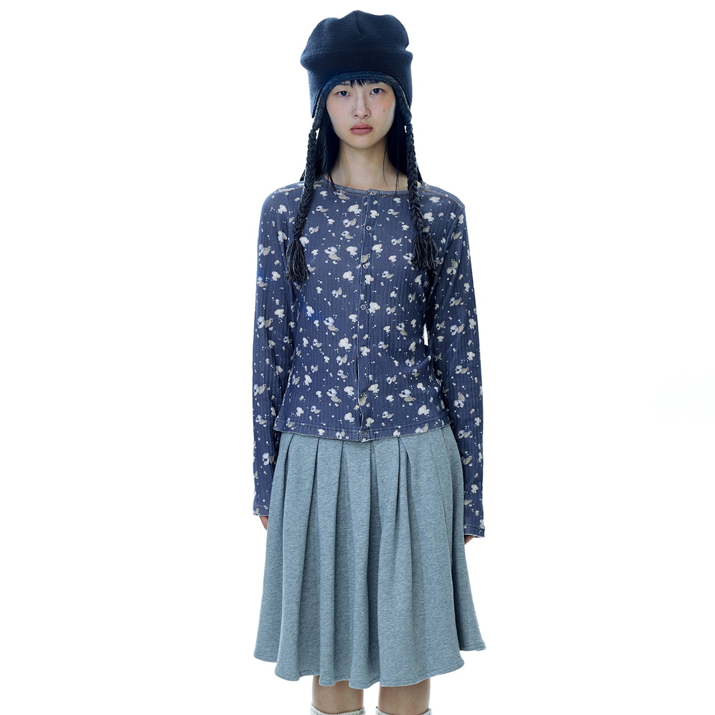 DOUBLE TROOPER BEANIE / NAVY / レイヤードビーニー