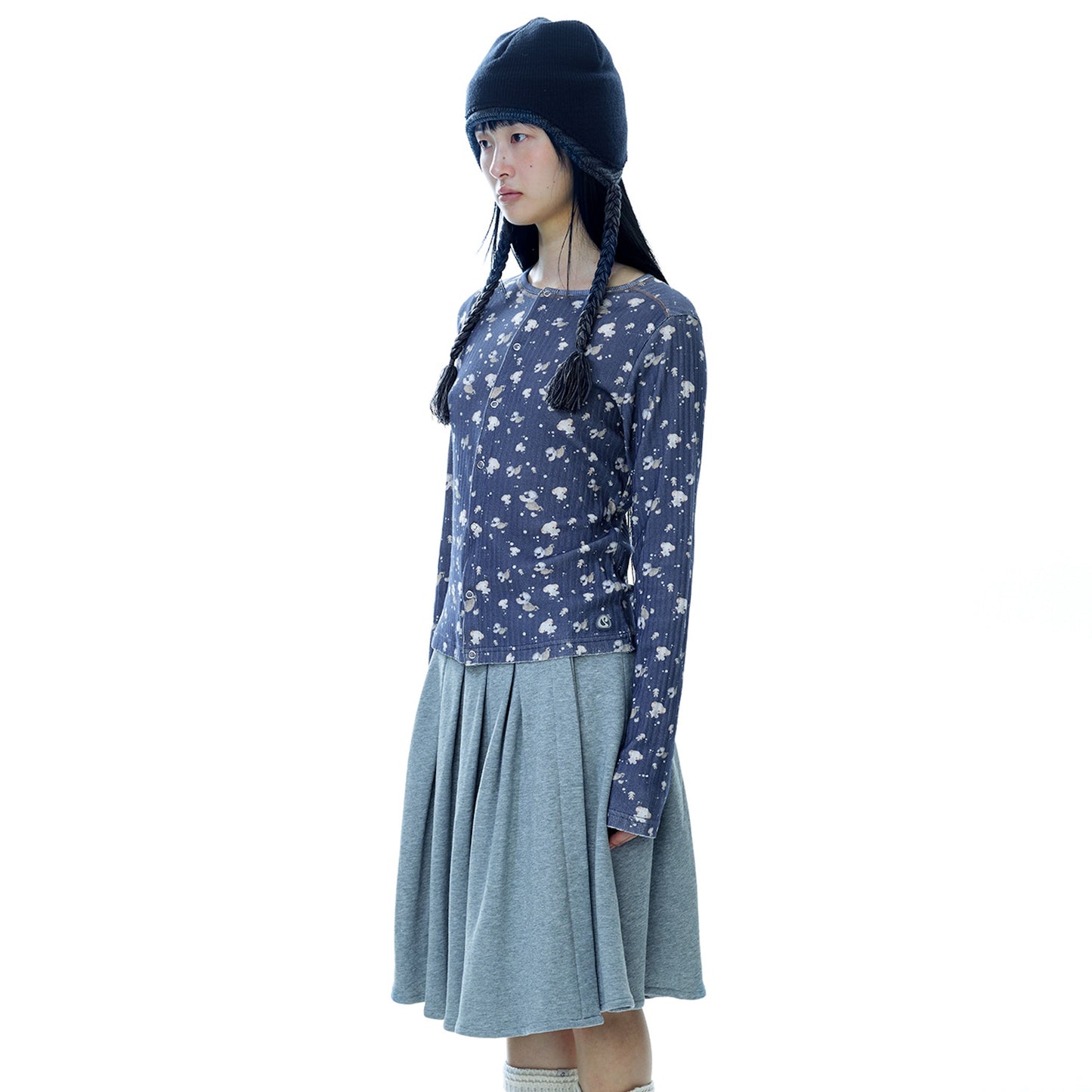 DOUBLE TROOPER BEANIE / NAVY / レイヤードビーニー