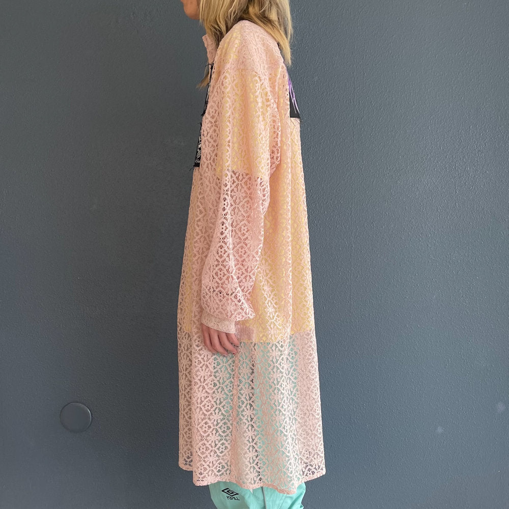 LACE LONG SHIRT HO99O9 COLLABORATION / PINK / レースロングシャツ