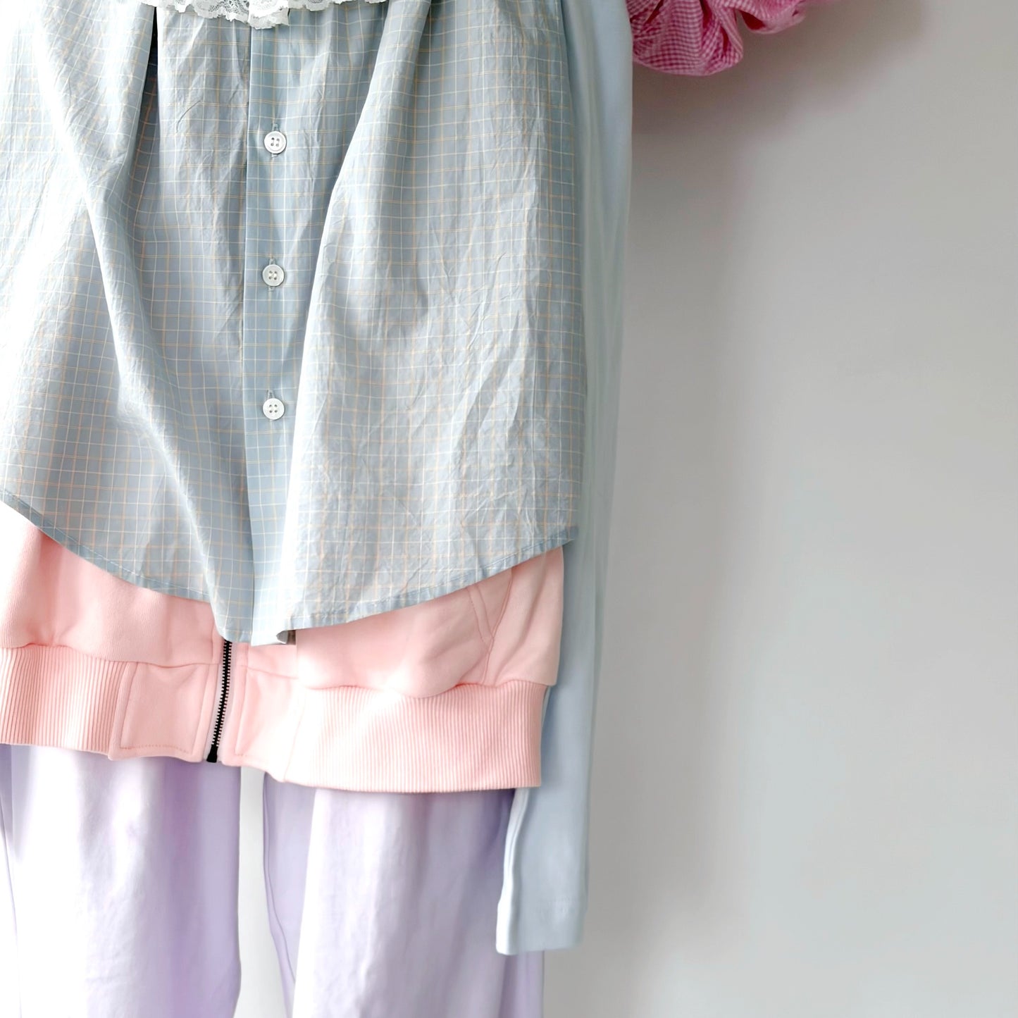 LAYERED PANTS / PURPLE-MINT / レイヤードパンツ