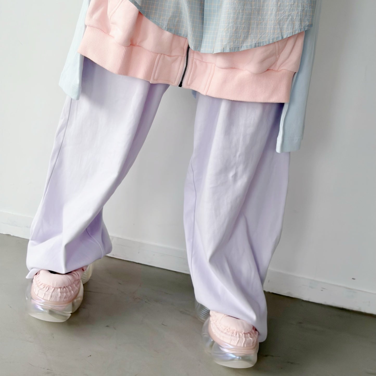 LAYERED PANTS / PURPLE-MINT / レイヤードパンツ
