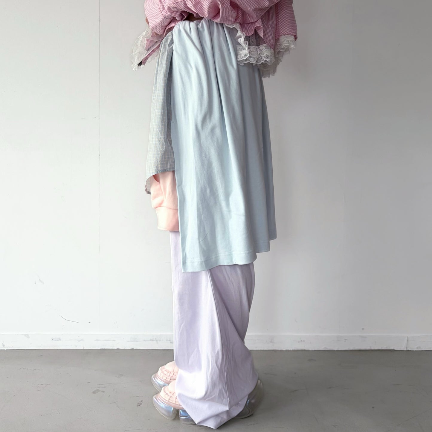 LAYERED PANTS / PURPLE-MINT / レイヤードパンツ