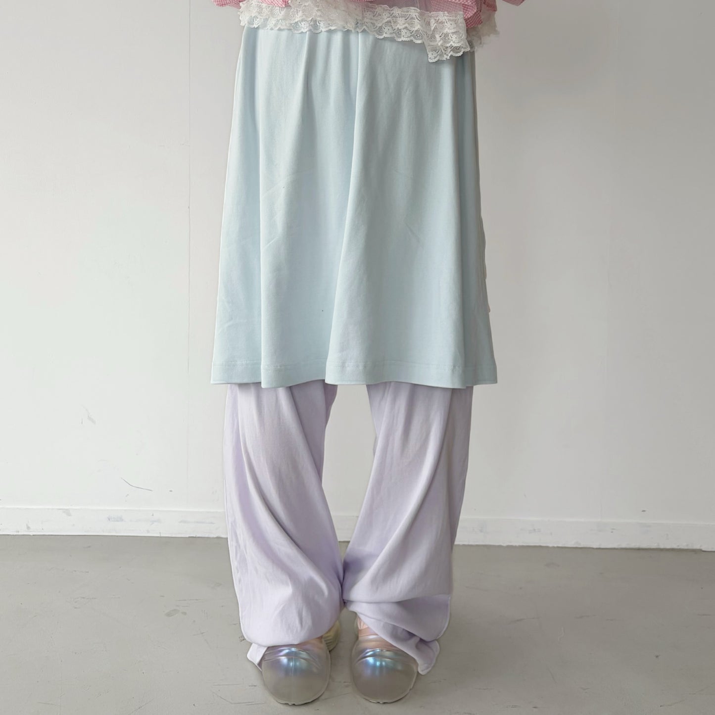 LAYERED PANTS / PURPLE-MINT / レイヤードパンツ