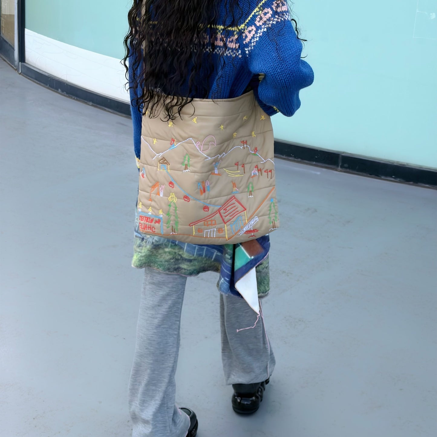 quilting shoulder bag / beige x yellow / キルティングショルダーバッグ