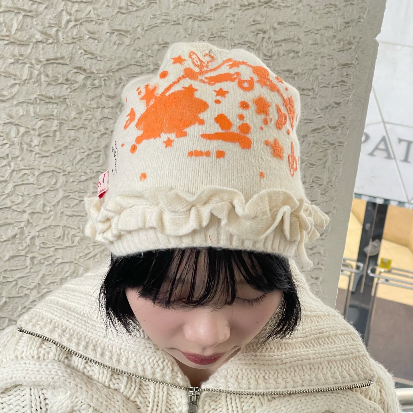 【SHEEP SOUVENIR】sheep vs winter knit cap / white / ニットキャップ