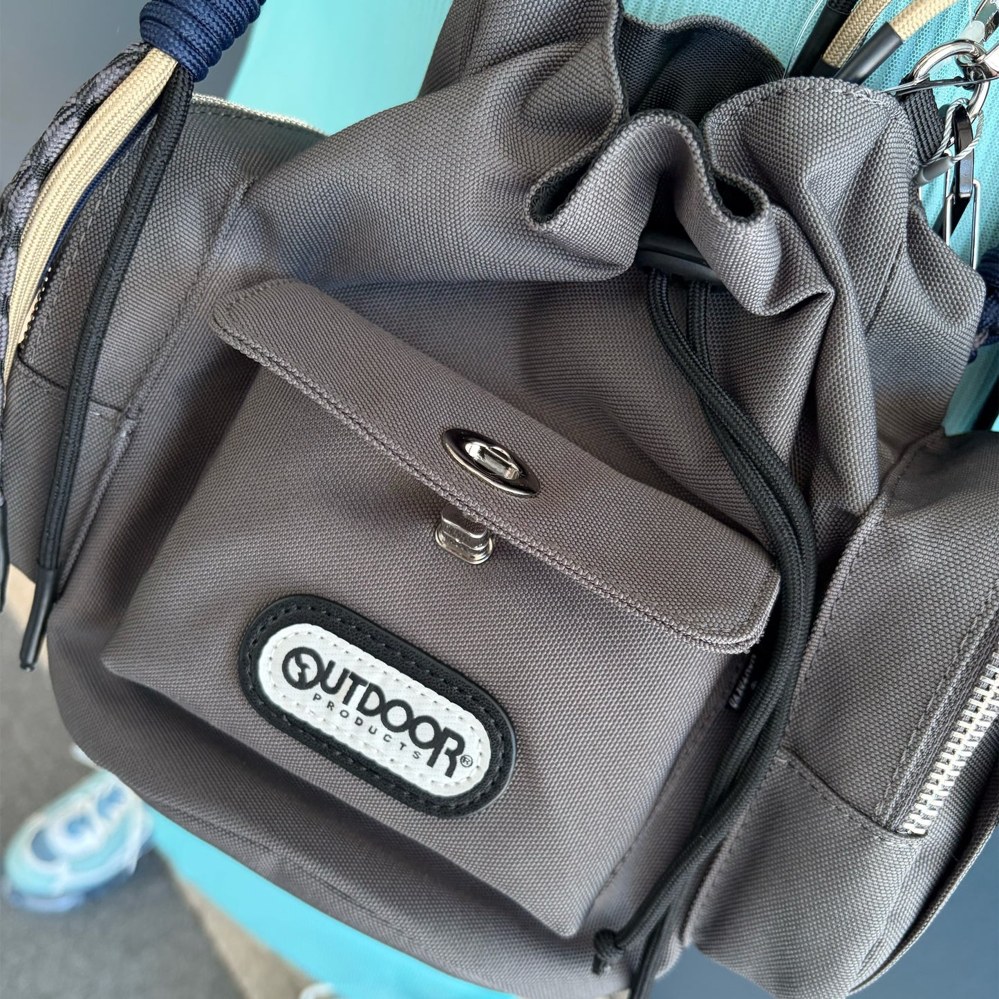 2WAY MULITI POCKET POUCH BAG / GRAY / 2WAYマルチポケット巾着BAG feat.OUTDOOR PRODUCTS