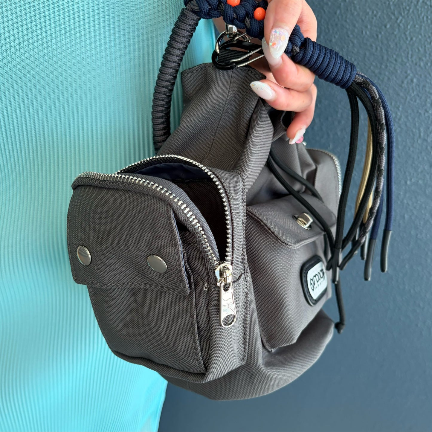 2WAY MULITI POCKET POUCH BAG / GRAY / 2WAYマルチポケット巾着BAG feat.OUTDOOR PRODUCTS