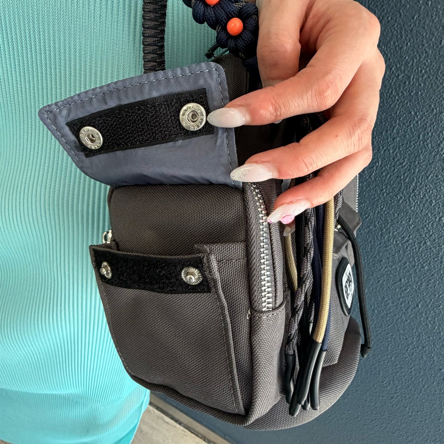 2WAY MULITI POCKET POUCH BAG / GRAY / 2WAYマルチポケット巾着BAG feat.OUTDOOR PRODUCTS