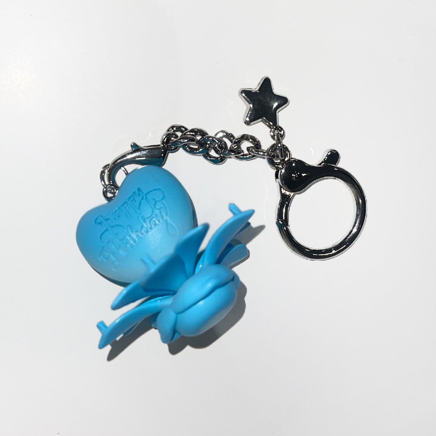 HBD Candle Keychain / baby blue / キーリング