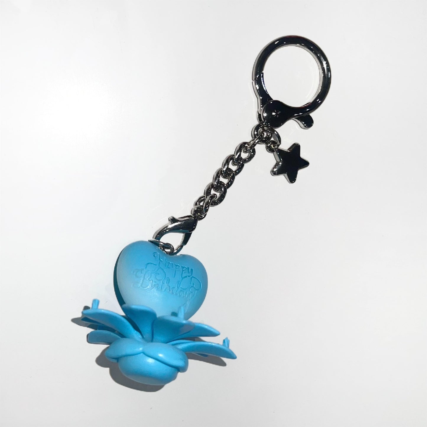 HBD Candle Keychain / baby blue / キーリング
