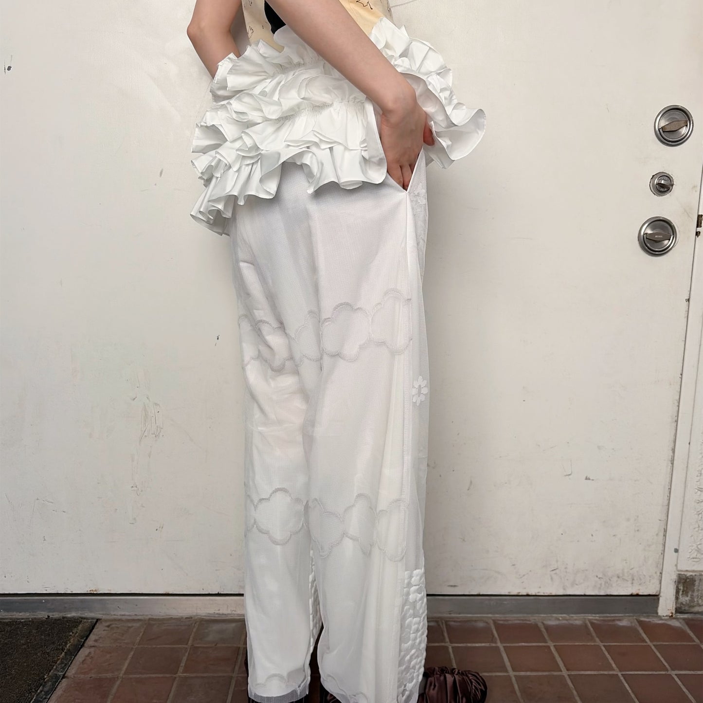 FRILL BELT / WHITE / フリルベルト