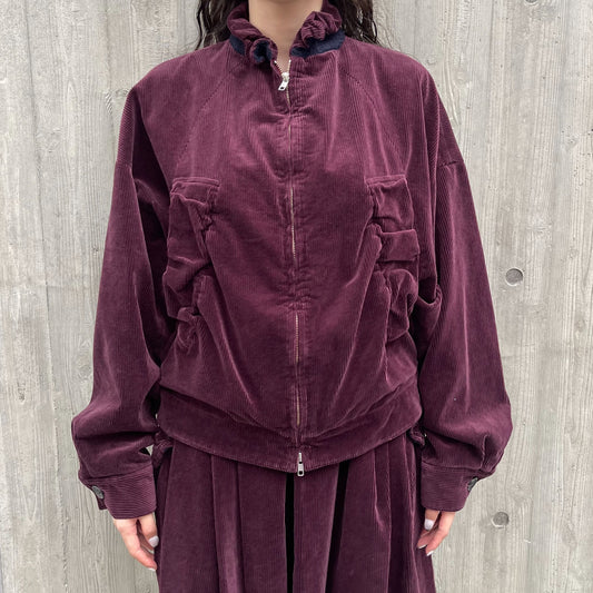 corduroy jumper / burgundy / コーデュロイウォッシュ加工ジャケット