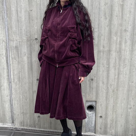 corduroy jumper / burgundy / コーデュロイウォッシュ加工ジャケット