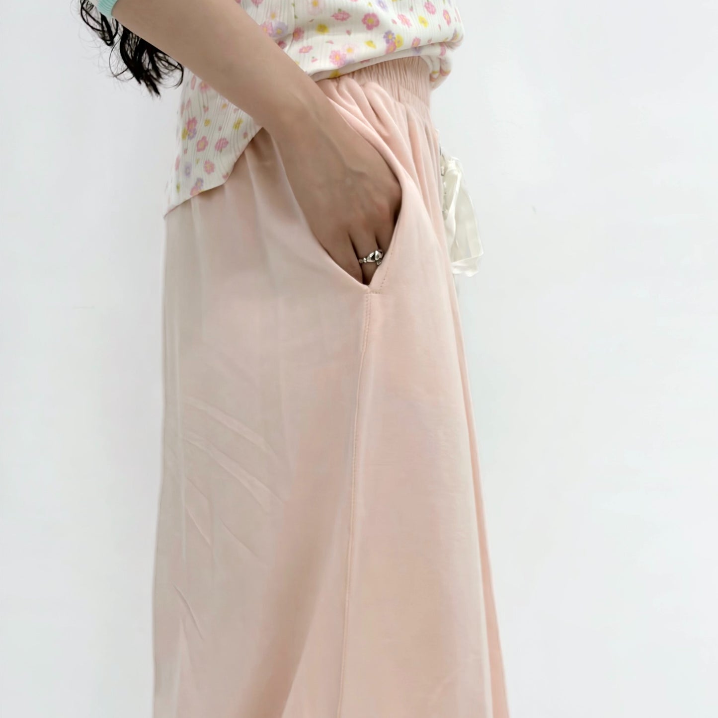 [fa.er.ie] lace-up half pants / pink / レースアップハーフパンツ