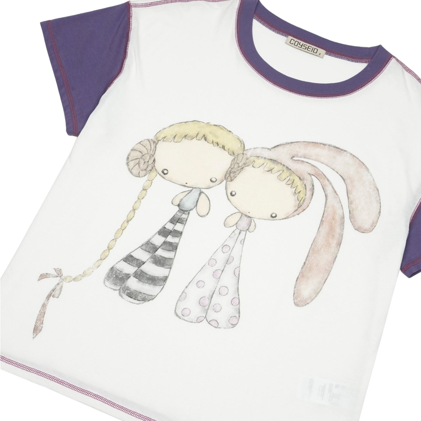 COLOR BLOCK GRAPHIC T-SHIRT / WHITE / カラーブロックTシャツ