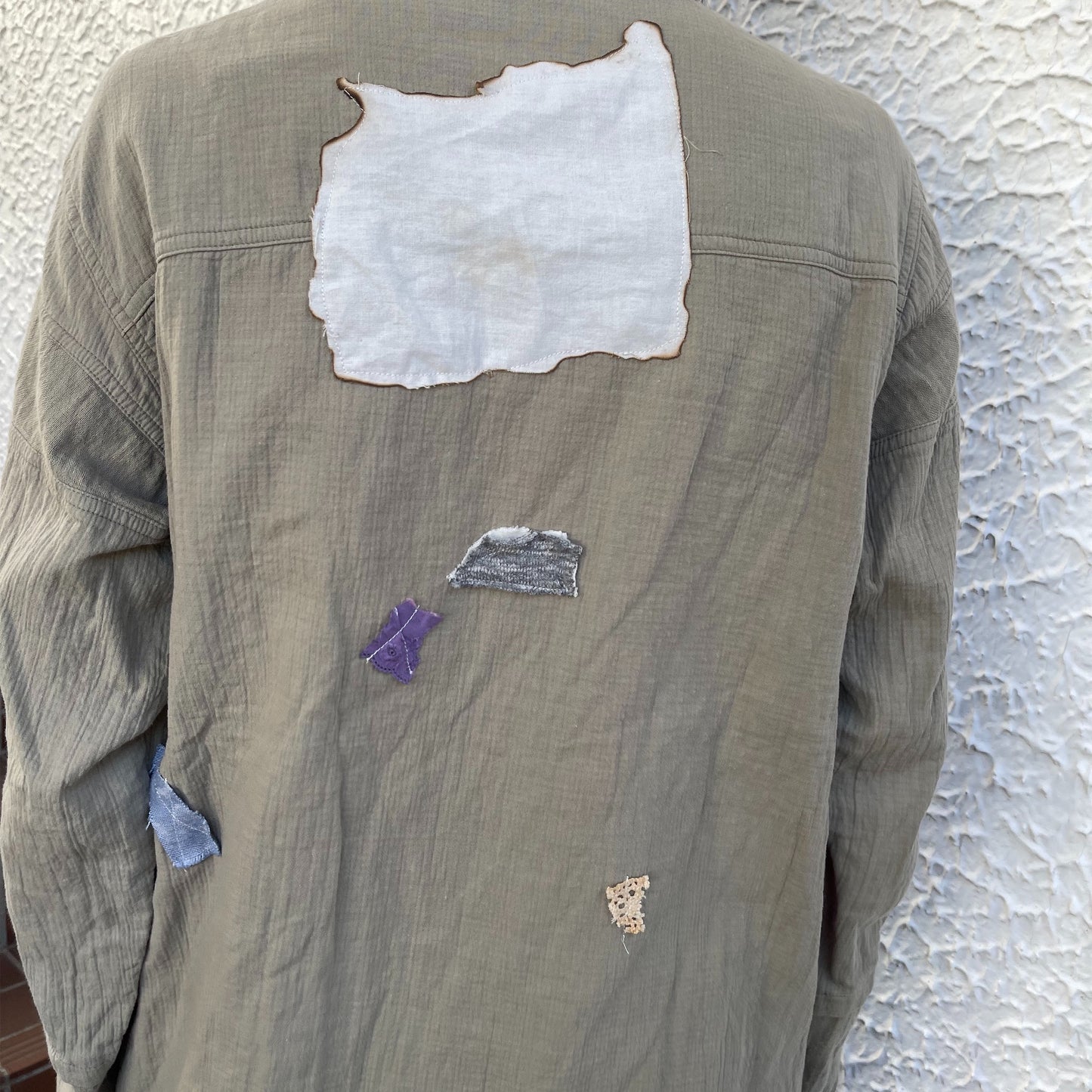 【trust teji 】Long sleeve boy blouse+ / Khaki / ロングスリーブボーイブラウス