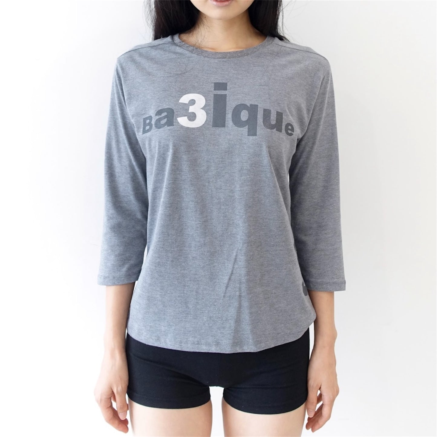 [fe.3] slim logo top / deep melange / スリムロゴトップ