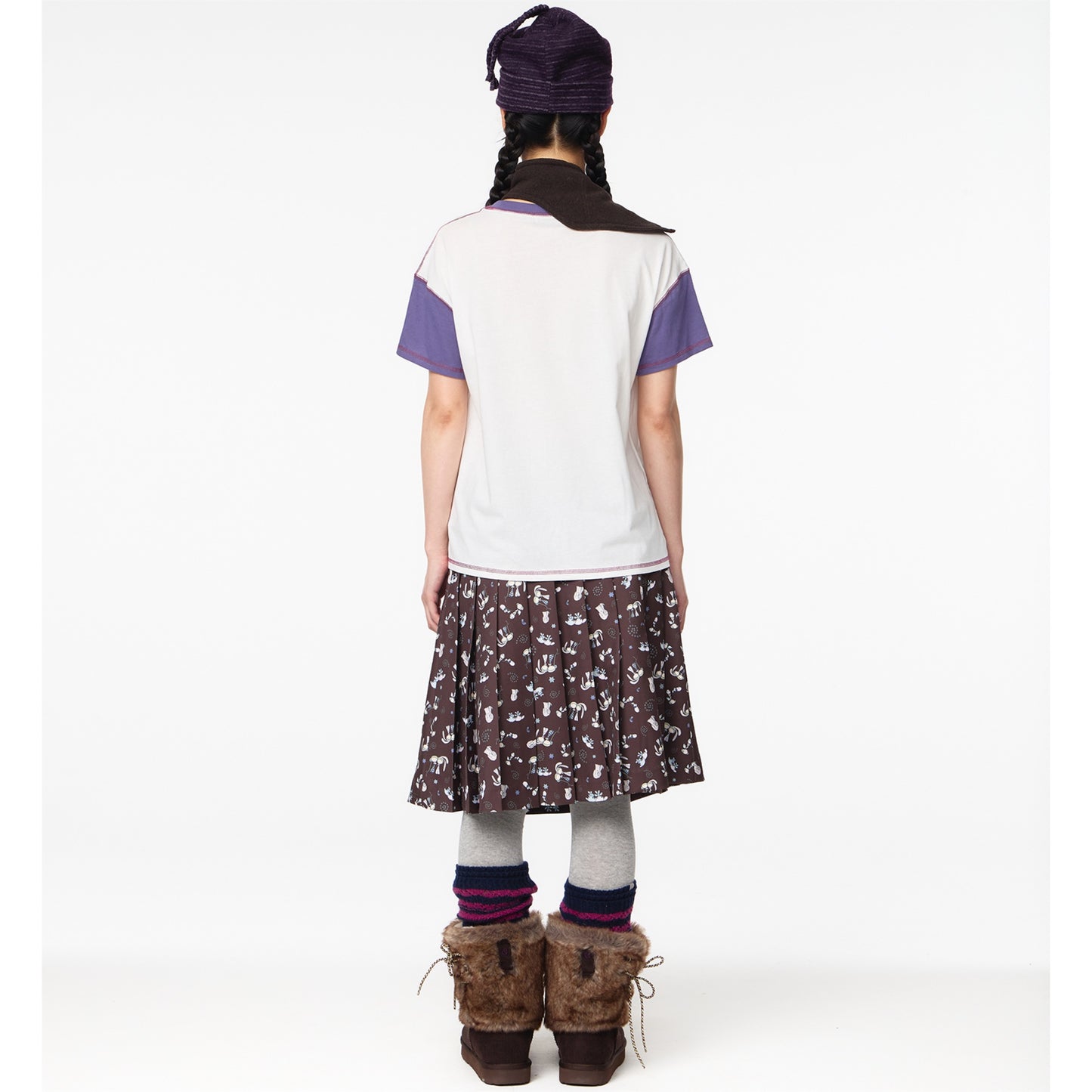 COLOR BLOCK GRAPHIC T-SHIRT / WHITE / カラーブロックTシャツ