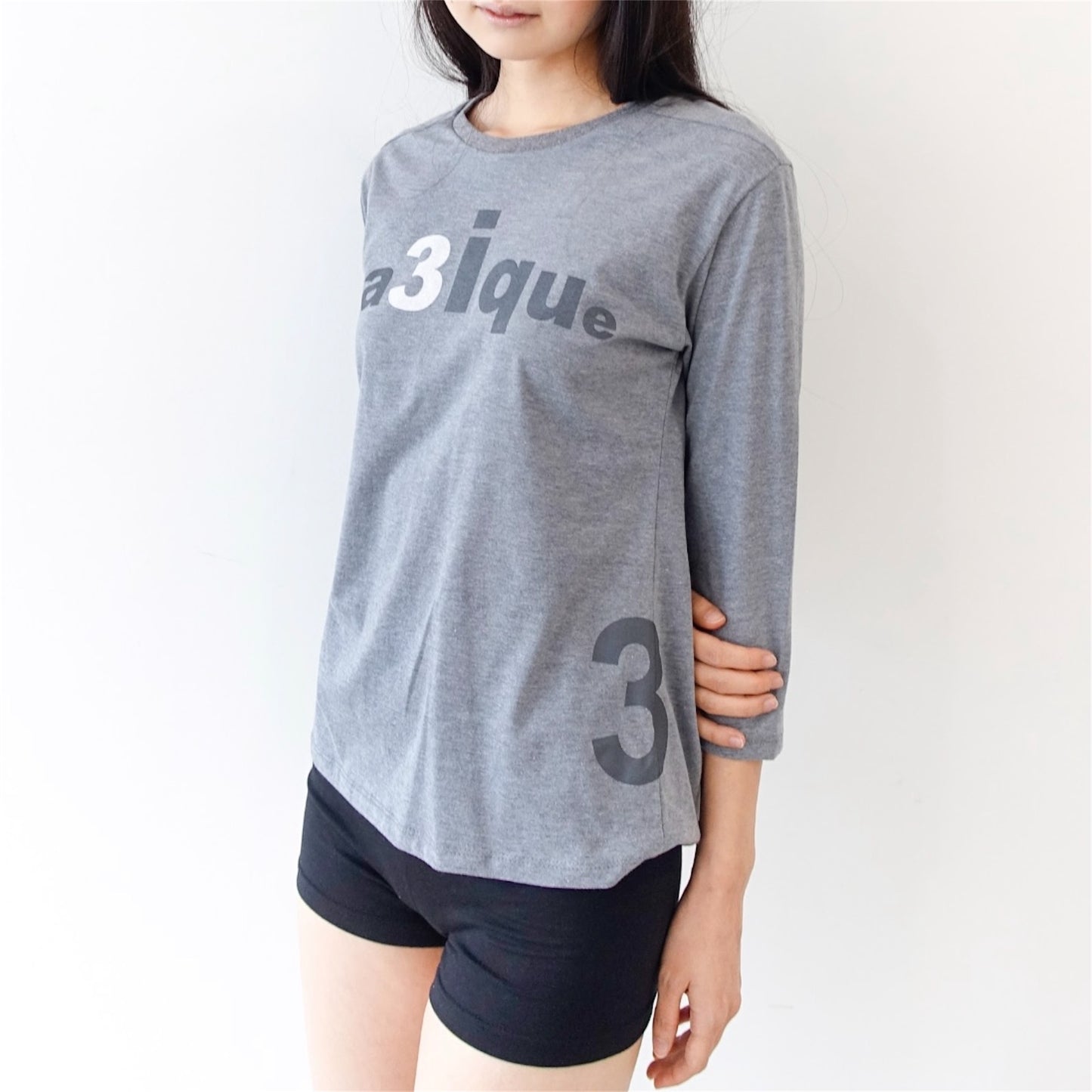 [fe.3] slim logo top / deep melange / スリムロゴトップ
