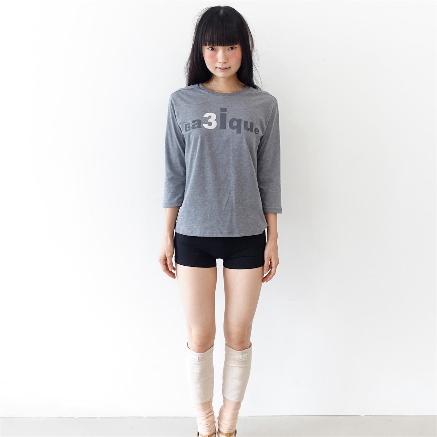 [fe.3] slim logo top / deep melange / スリムロゴトップ