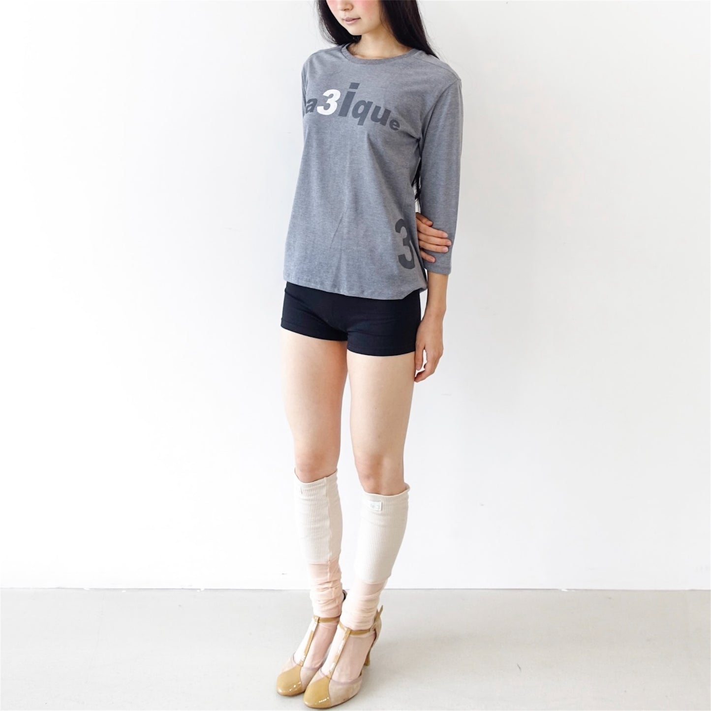 [fe.3] slim logo top / deep melange / スリムロゴトップ