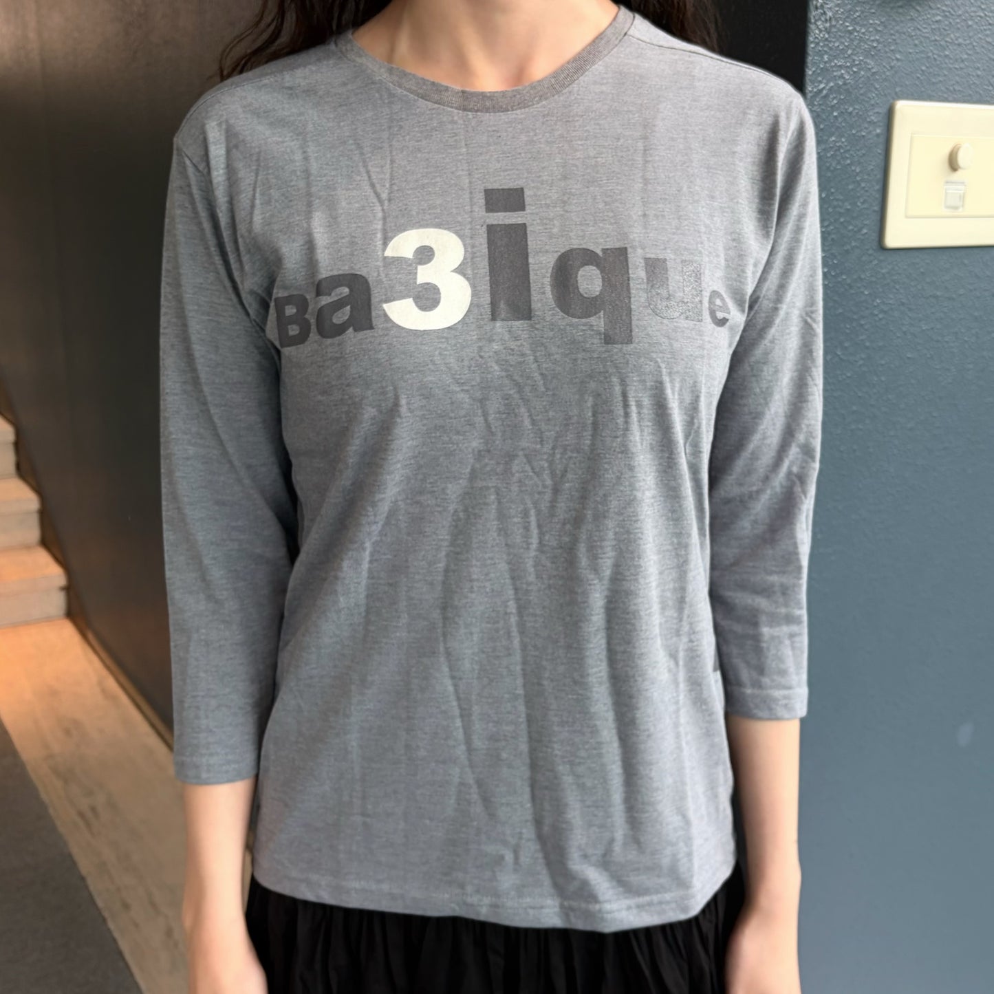 [fe.3] slim logo top / deep melange / スリムロゴトップ
