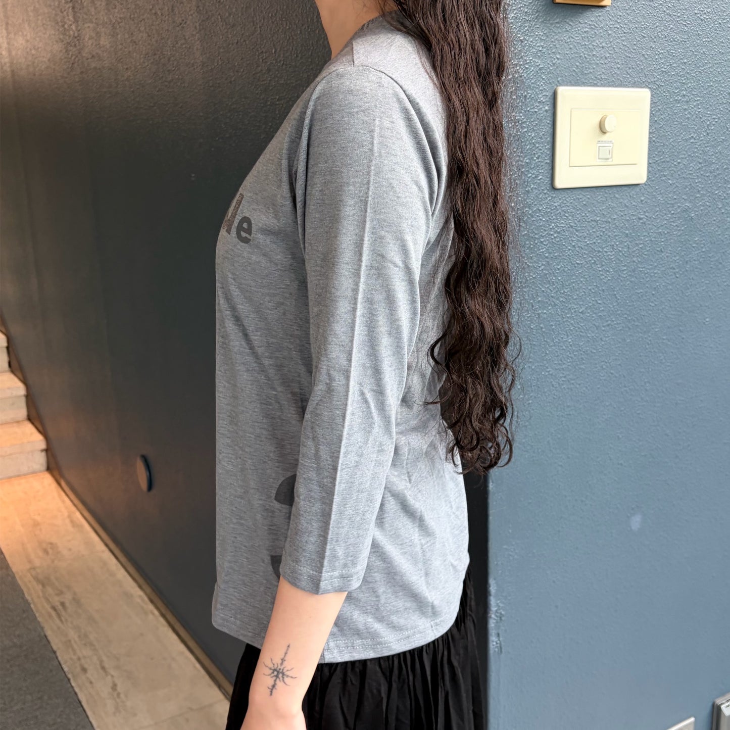 [fe.3] slim logo top / deep melange / スリムロゴトップ