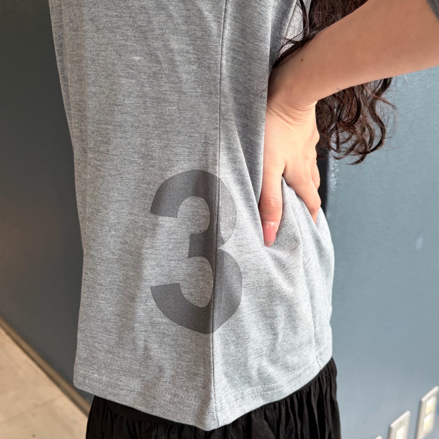 [fe.3] slim logo top / deep melange / スリムロゴトップ