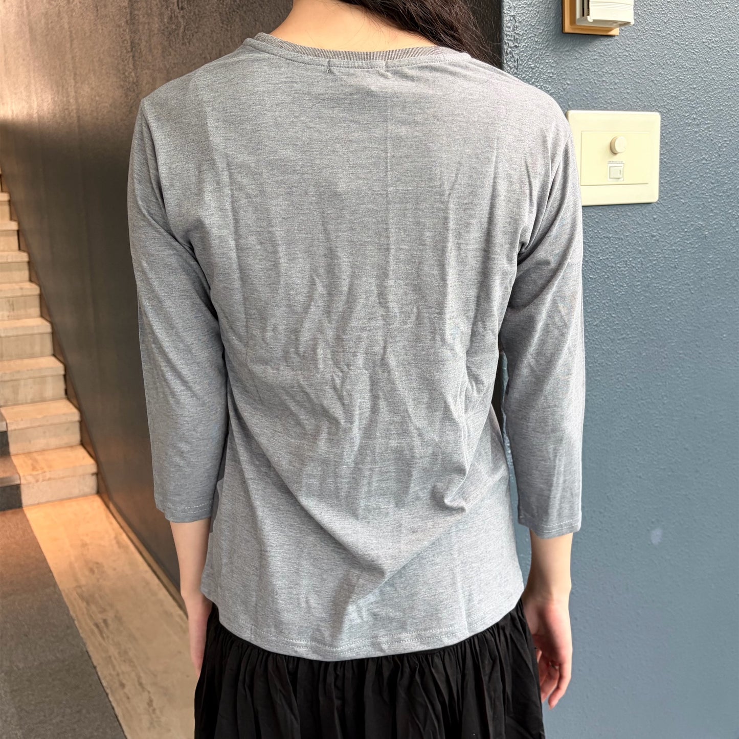 [fe.3] slim logo top / deep melange / スリムロゴトップ