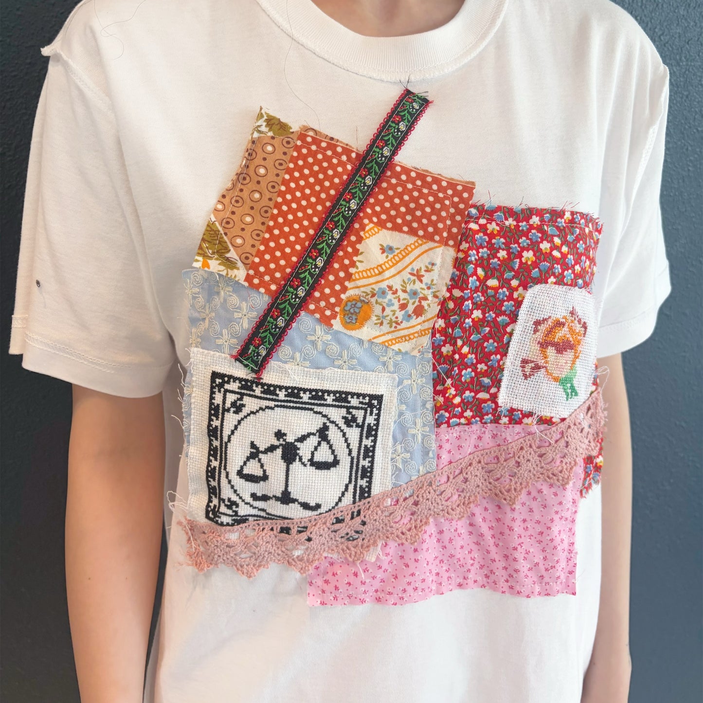 Patchwork tshirts / WHITE / パッチワークTシャツ
