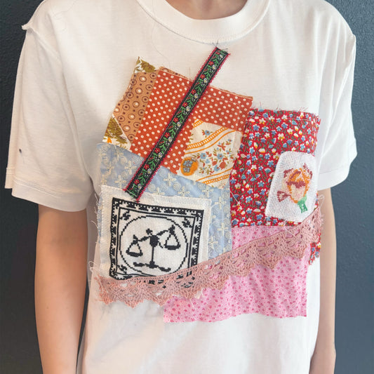 Patchwork tshirts / WHITE / パッチワークTシャツ