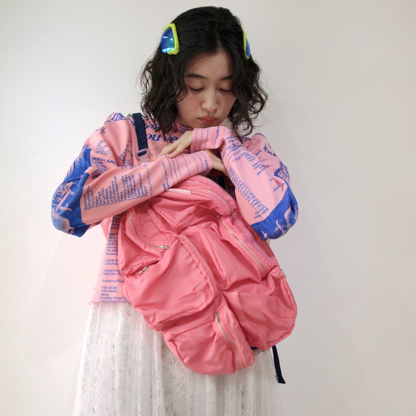 【SHEEP LIMITED】 MIKIOSAKABE 7pokets bag / Pink×Navy×Pink / ショルダーバッグ