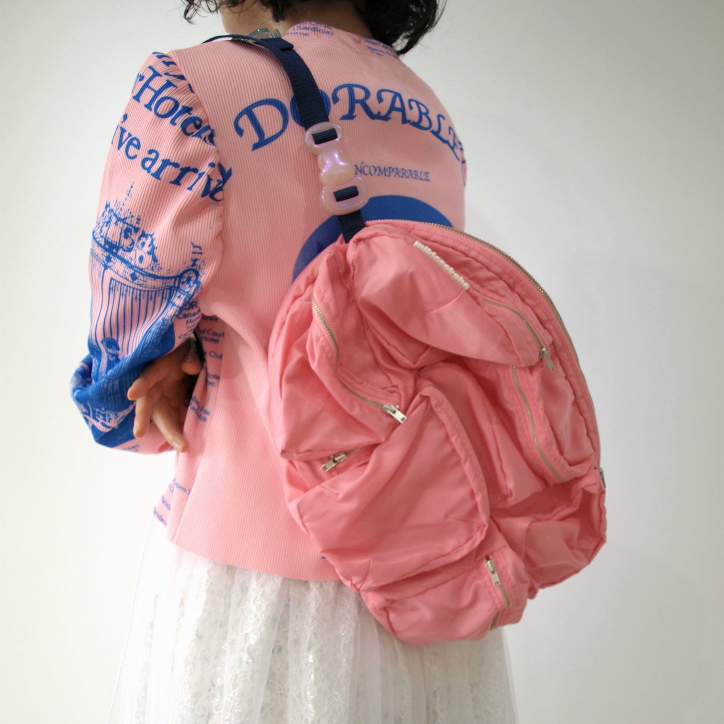 【SHEEP LIMITED】 MIKIOSAKABE 7pokets bag / Pink×Navy×Pink / ショルダーバッグ