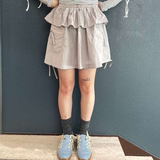 Shiny Balloon Skirt / Gray / シャイニーバルーンスカート