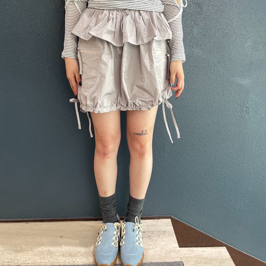 Shiny Balloon Skirt / Gray / シャイニーバルーンスカート
