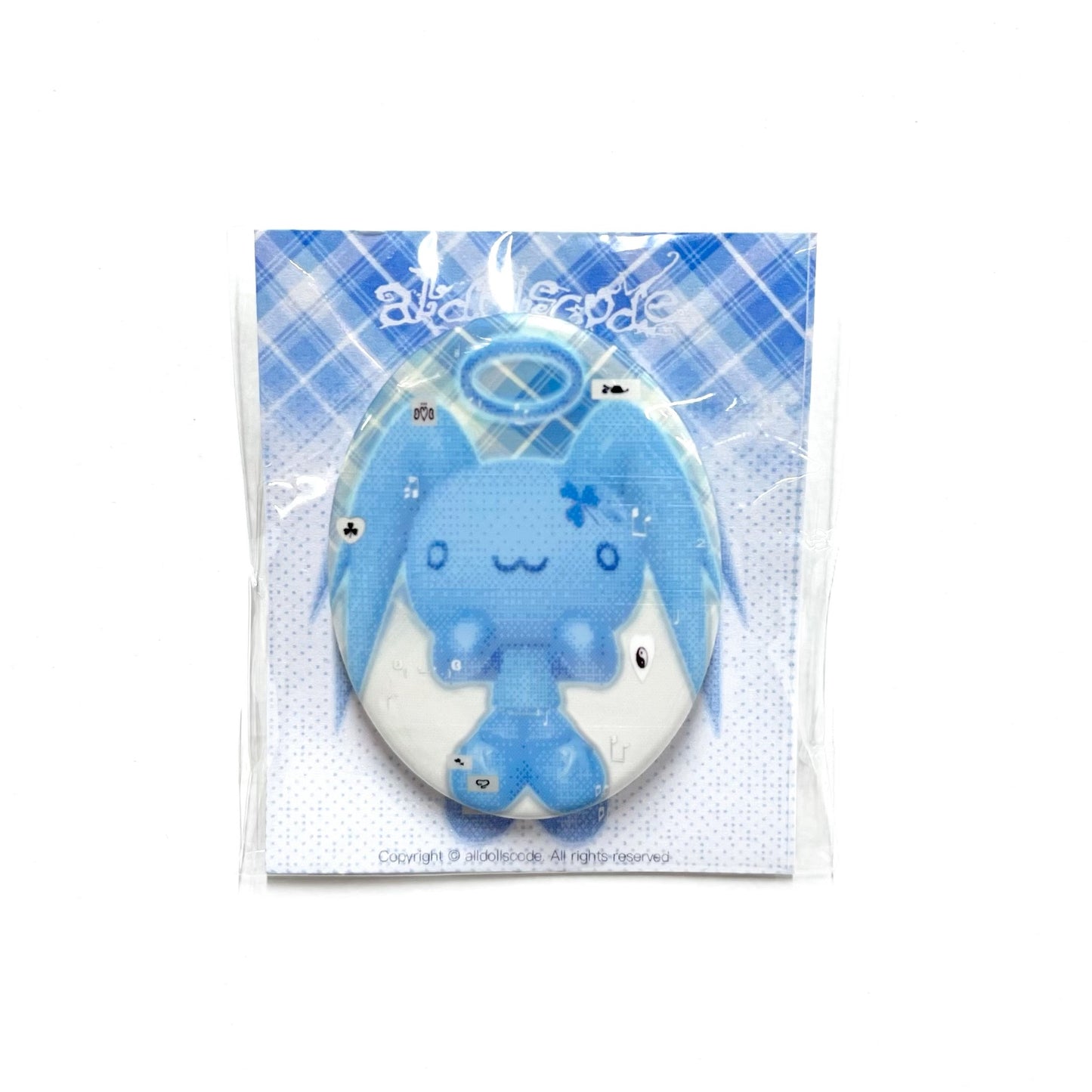【alldollscode】badge / oval/ reflective / バッジ