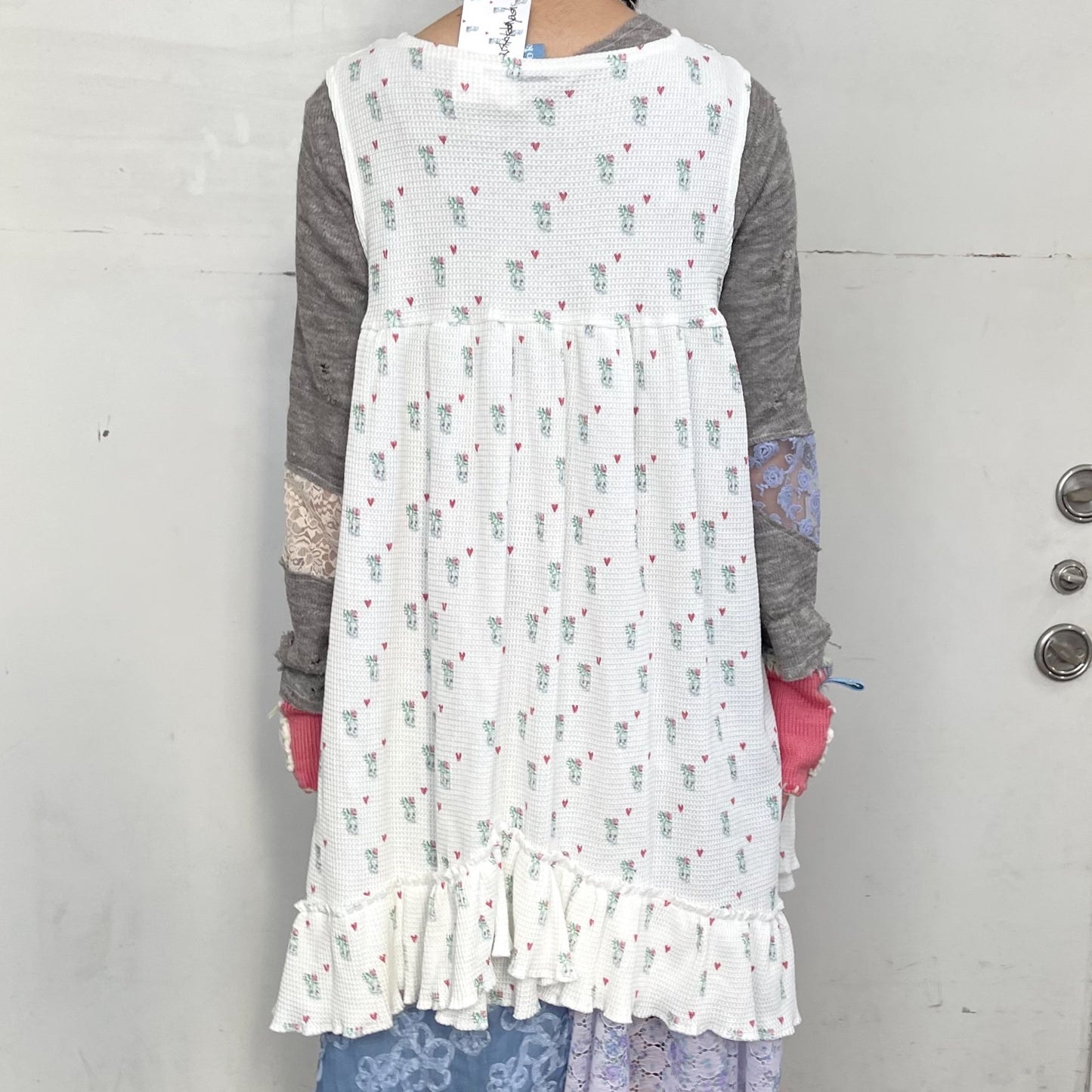 Thermal ruffle dress / White / サーマルラッフルドレス