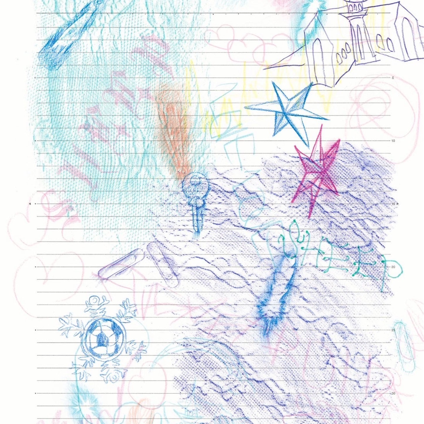 【SHEEP SOUVENIR】drawing note tights / グラフィックタイツ