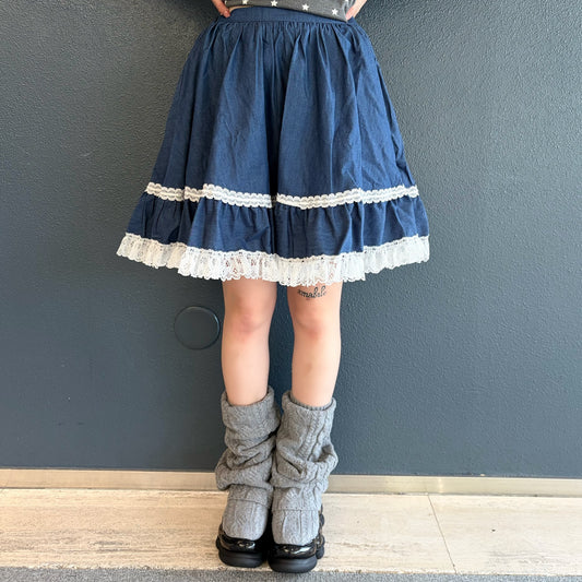 [F.E.E.S] denim ruffle skirt / denim / デニムラッフルスカート