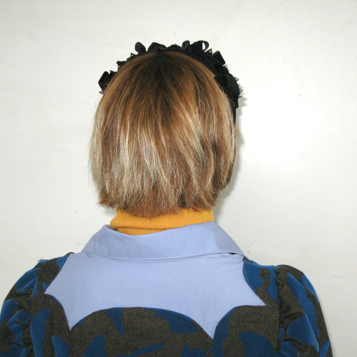 VELOURS RIBBON STUDS HEADBAND / BLACK / ベロアリボンスタッズヘアバンド