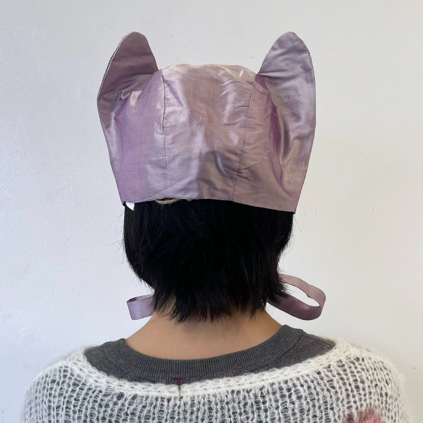 KITTY CAT BONNET WITH LONG BOW / LILAC / キティーキャットハット