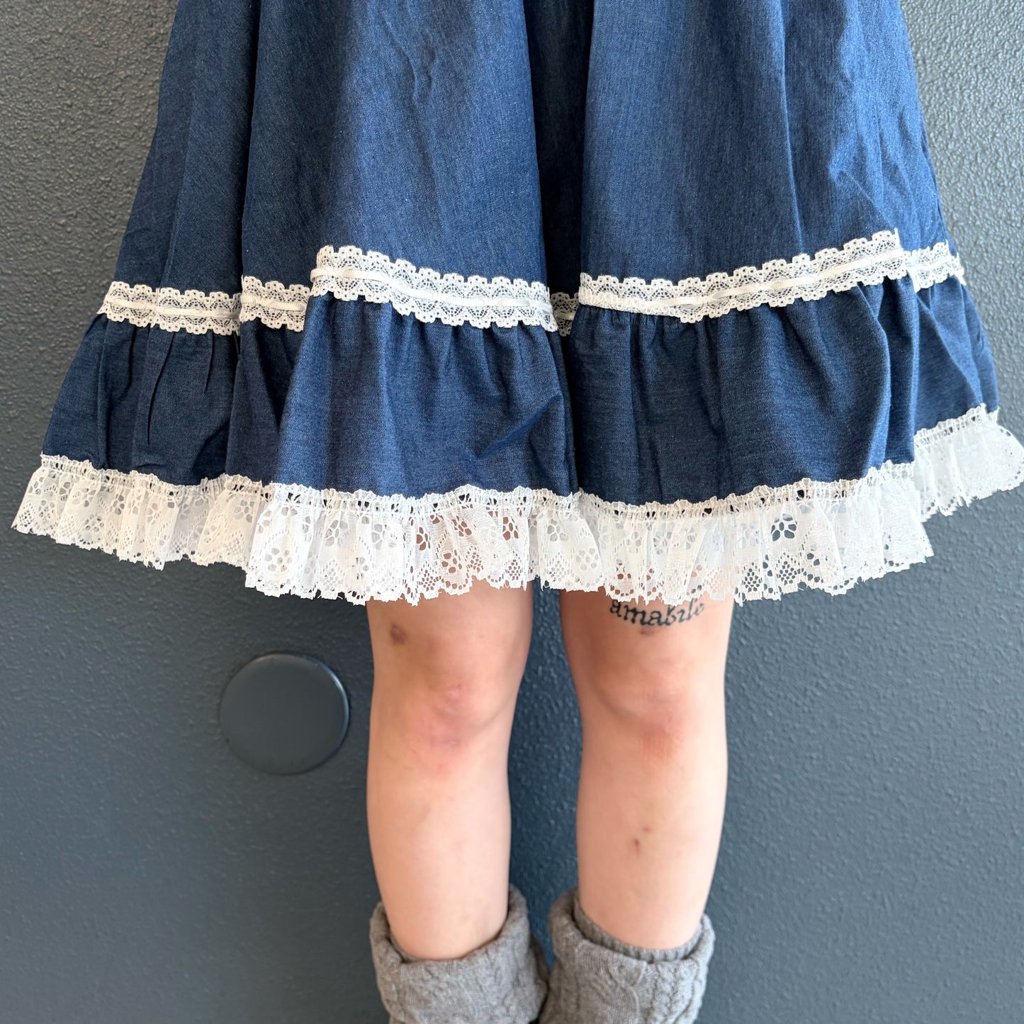 [F.E.E.S] denim ruffle skirt / denim / デニムラッフルスカート