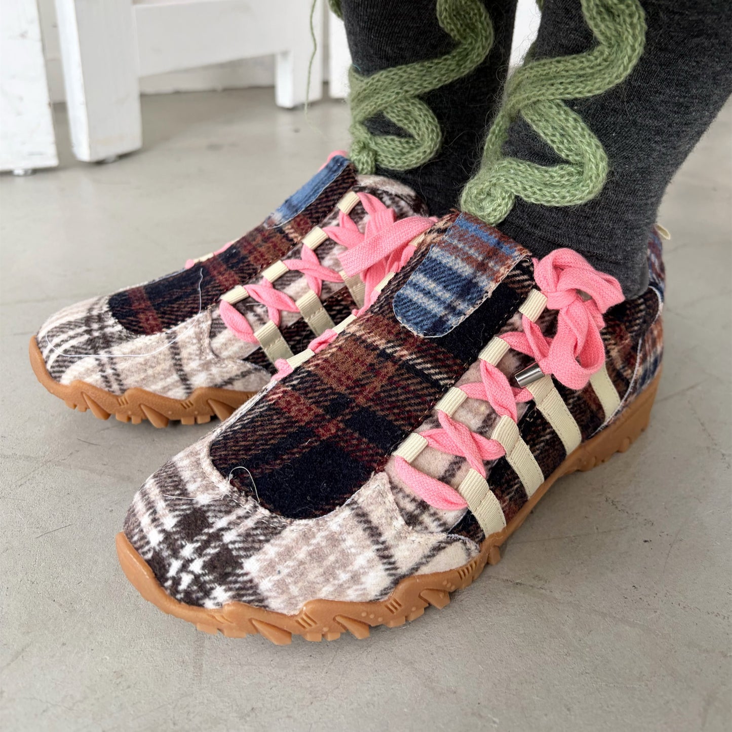 Double bow / Check / yushokobayashiスニーカー