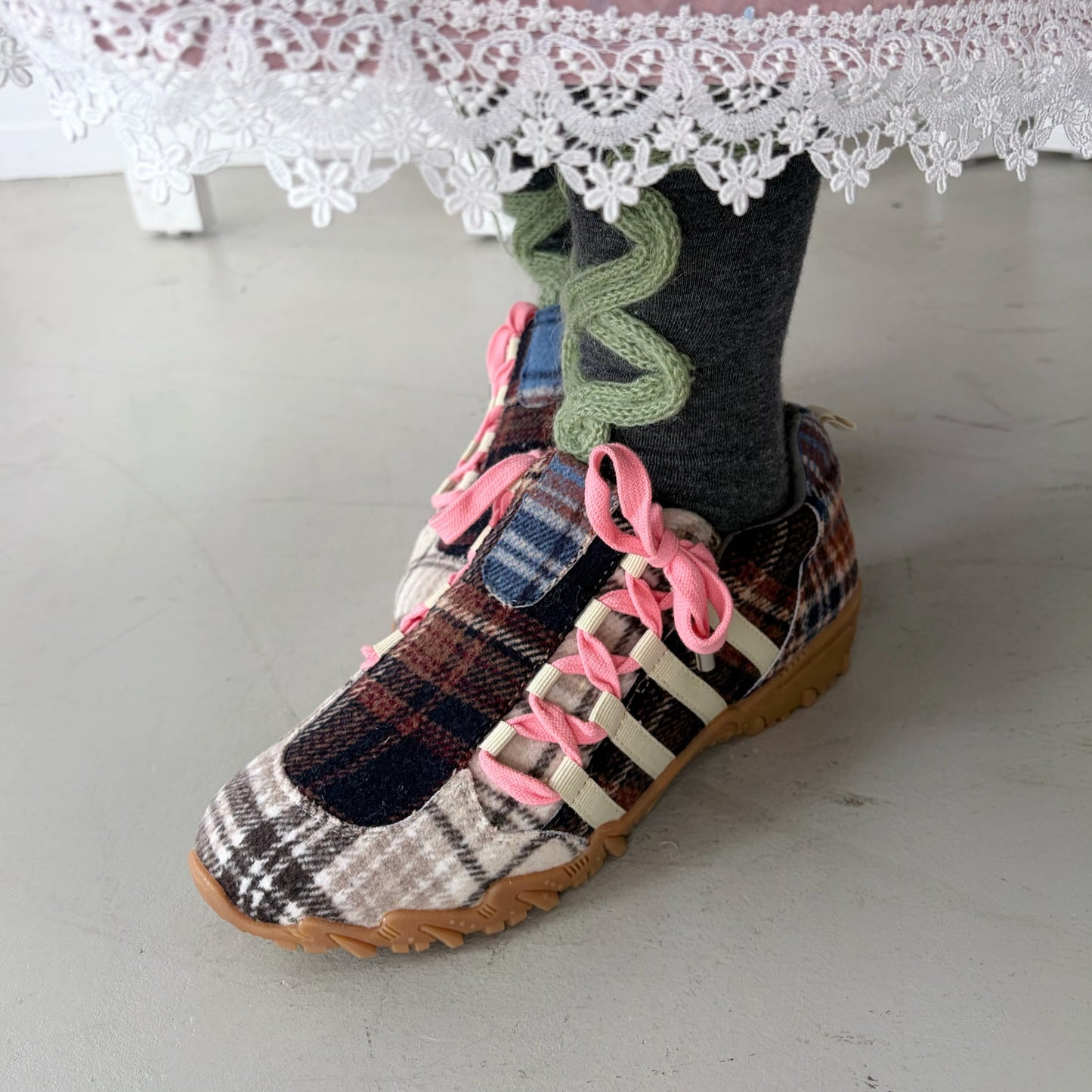 Double bow / Check / yushokobayashiスニーカー